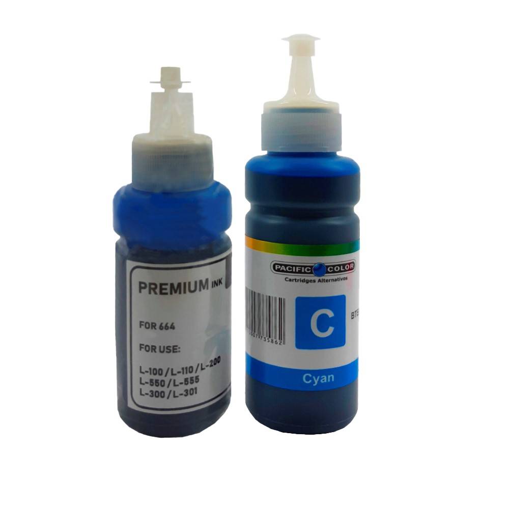 Tinta Pacific Color Epson 664 Celeste En Botella – Libreria Heros